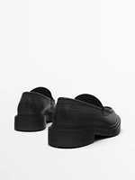 Leather penny loafers