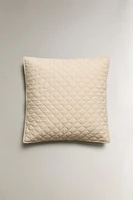 DIAMOND QUILTED THROW PILLOW COVER