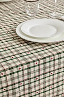 CHRISTMAS HEARTS COTTON TABLECLOTH