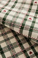 CHRISTMAS HEARTS COTTON TABLECLOTH