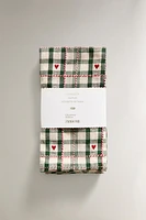 SET OF HEART COTTON NAPKINS (SET OF 2)