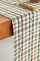 CHECK CHRISTMAS COTTON TABLE RUNNER