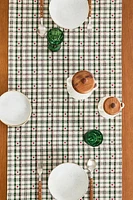 CHECK CHRISTMAS COTTON TABLE RUNNER