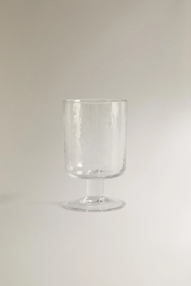 HAMMERED GLASS TUMBLER