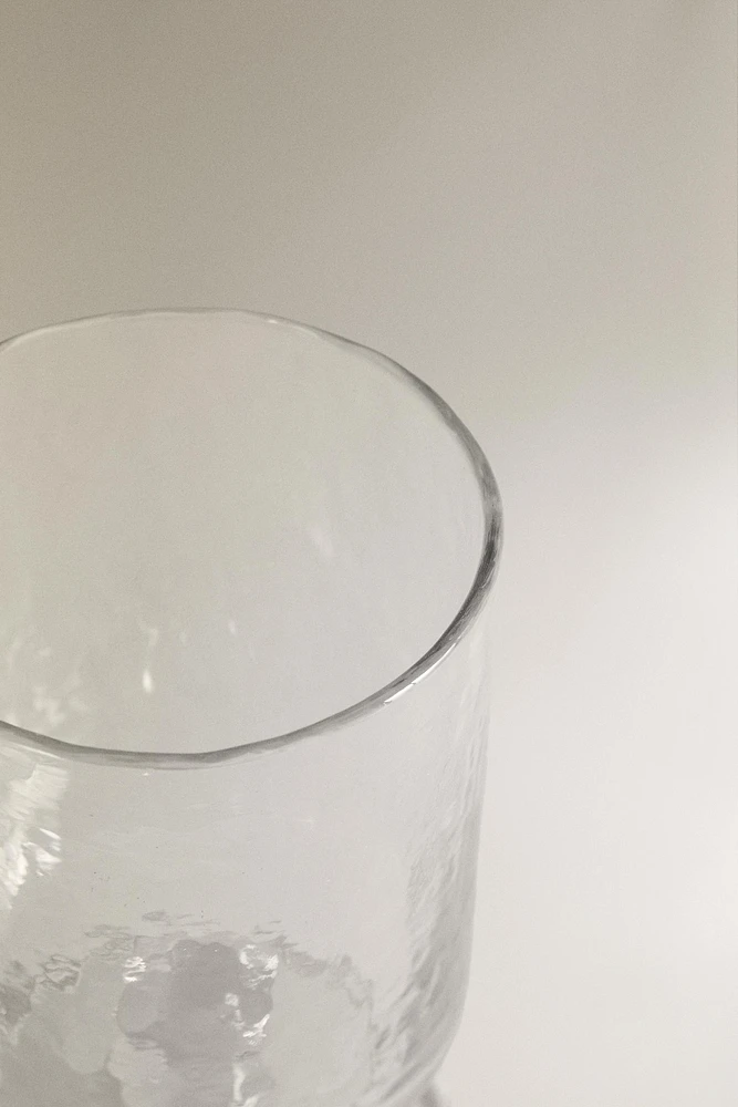 HAMMERED GLASS TUMBLER