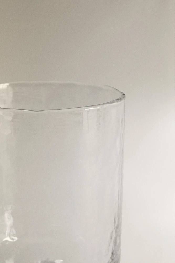 HAMMERED GLASS TUMBLER