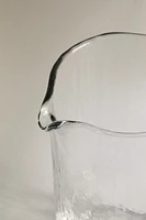 HAMMERED GLASS PITCHER