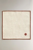 SET OF EMBROIDERED CROSS-STITCH CHRISTMAS NAPKINS (SET OF 4)