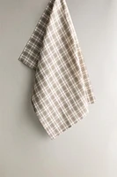 CHRISTMAS TARTAN CHECK LINEN KITCHEN TOWEL