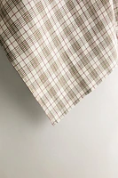 CHRISTMAS TARTAN CHECK LINEN KITCHEN TOWEL