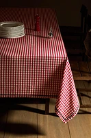 CHECK COTTON CHRISTMAS TABLECLOTH