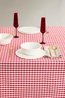 CHECK COTTON CHRISTMAS TABLECLOTH