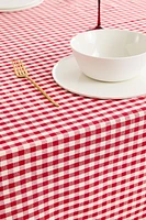 CHECK COTTON CHRISTMAS TABLECLOTH