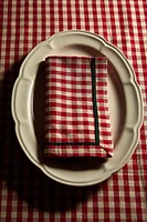 SET OF CHECK COTTON CHRISTMAS NAPKINS (SET OF 2)