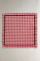 SET OF CHECK COTTON CHRISTMAS NAPKINS (SET OF 2)