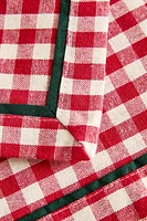 SET OF CHECK COTTON CHRISTMAS NAPKINS (SET OF 2)