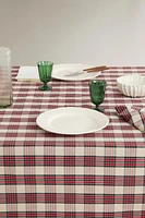 CHECK COTTON CHRISTMAS TABLECLOTH