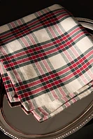 SET OF CHECK COTTON CHRISTMAS NAPKINS (SET OF 2)