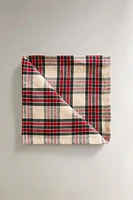 SET OF CHECK COTTON CHRISTMAS NAPKINS (SET OF 2)