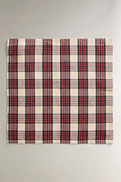 SET OF CHECK COTTON CHRISTMAS NAPKINS (SET OF 2)