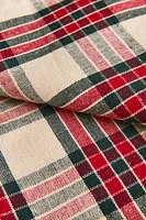 SET OF CHECK COTTON CHRISTMAS NAPKINS (SET OF 2)