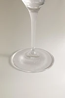 CHRISTMAS CRYSTALLINE WINE GLASS WITH METAL RIM