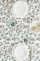 RESIN-COATED COTTON CHRISTMAS BRANCH TABLECLOTH