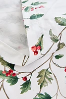 RESIN-COATED COTTON CHRISTMAS BRANCH TABLECLOTH