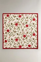 SET OF FLORAL COTTON CHRISTMAS BRANCH NAPKINS (SET OF 2)