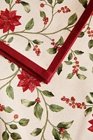 SET OF FLORAL COTTON CHRISTMAS BRANCH NAPKINS (SET OF 2)