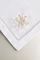 SET OF EMBROIDERED CHRISTMAS NAPKINS WITH APPLIQUÉS (SET OF 4)