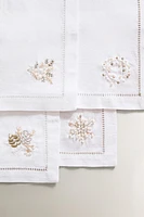 SET OF EMBROIDERED CHRISTMAS NAPKINS WITH APPLIQUÉS (SET OF 4)