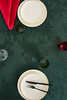 JACQUARD COTTON CHRISTMAS BRANCHES PATTERN TABLECLOTH