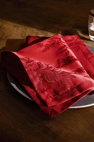 SET OF COTTON CHRISTMAS BRANCH JACQUARD NAPKINS (SET OF 2)