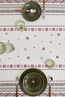 CHRISTMAS CROSS-STITCH COTTON TABLECLOTH