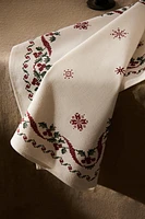 SET OF COTTON CHRISTMAS CROSS-STITCH NAPKINS (SET OF 2)