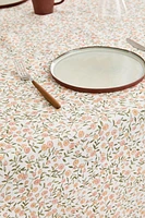 FLORAL TABLECLOTH WITH LACE TRIM