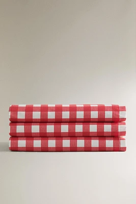 RESIN-COATED GINGHAM TABLECLOTH