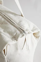 PLAIN LINEN POPLIN DIAPER BAG