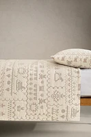 CHILDREN'S CHRISTMAS CROSS-STITCH COTTON BEDSPREAD