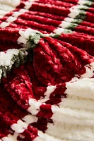 CHILDREN’S CHRISTMAS CHENILLE BLANKET WITH STRIPES