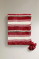 CHILDREN’S CHRISTMAS CHENILLE BLANKET WITH STRIPES