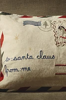 CHILDREN’S CHRISTMAS LETTER TO SANTA THROW PILLOW COVER