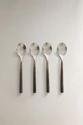 PACK OF STEEL DESSERT SPOONS (PACK OF 4)