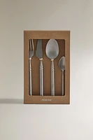 4-PIECE HEAVY STEEL FLATWARE SET