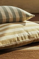 STRIPED COTTON THROW PILLOW