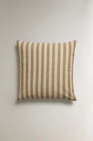 STRIPED COTTON THROW PILLOW