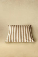 STRIPED COTTON THROW PILLOW