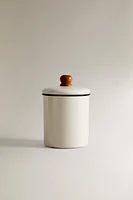 ENAMELED PET TREATS JAR