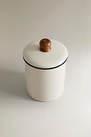 ENAMELED PET TREATS JAR